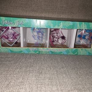 Set of 4 stemless wine glasses